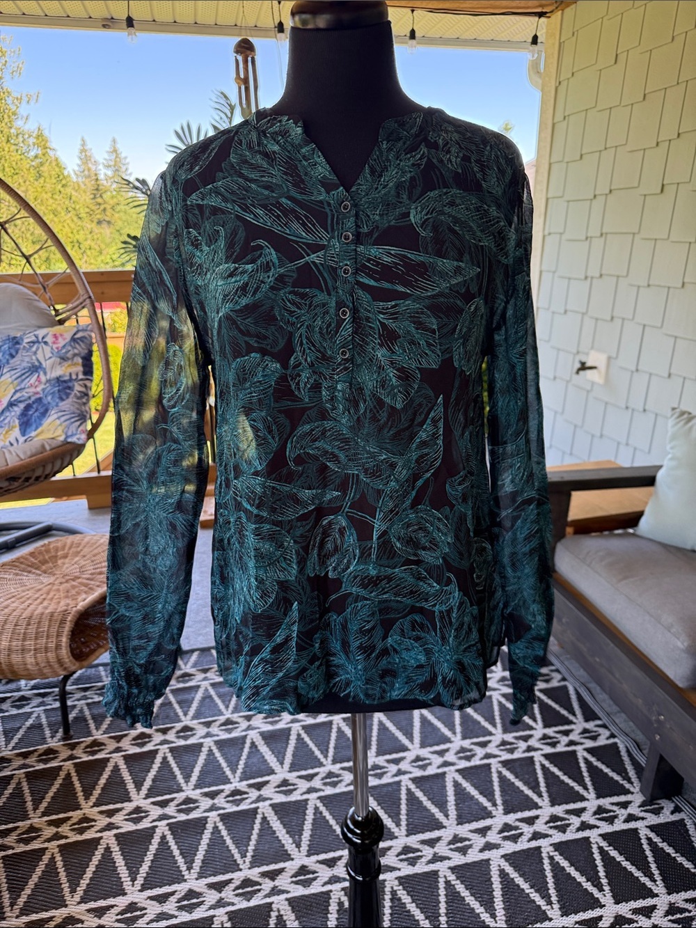 Nile | Sheer Floral Print  Blouse